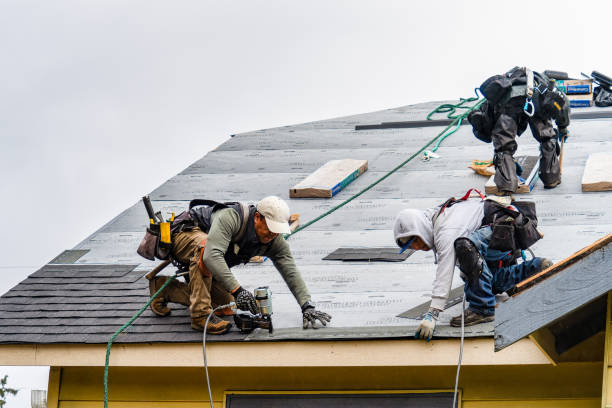 Professional Gutter Installation technician working in Neilton, WA
